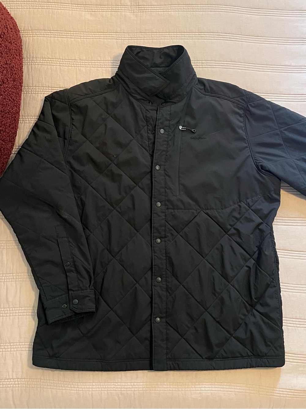 Patagonia Black Quilted Lightly Puffed Jacket Basic Casual Everyday Outdoor